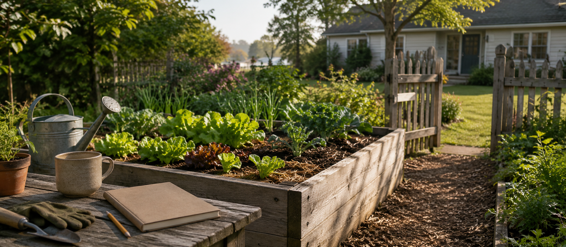 A raised garden bed with healthy plants, representing tax-free growth and flexible TFSA savings.